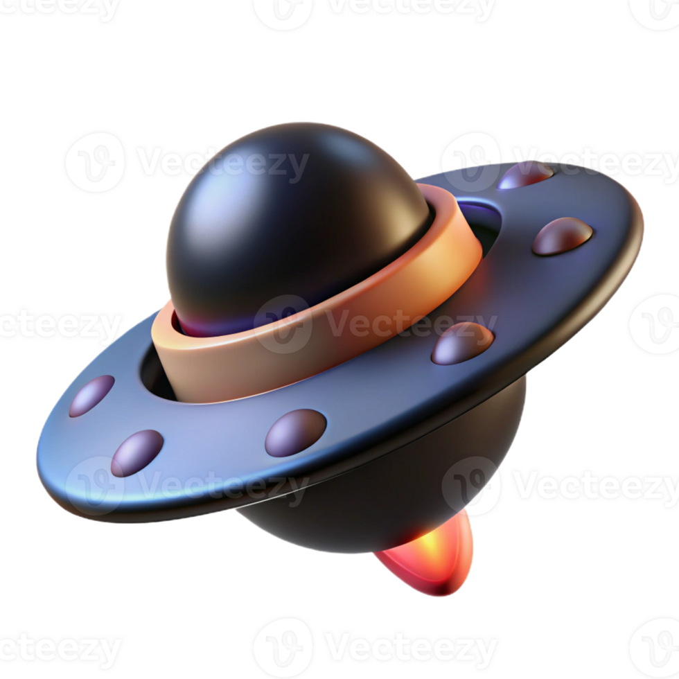 impressive creative 3D Render of a Cartoon Spaceship professional png