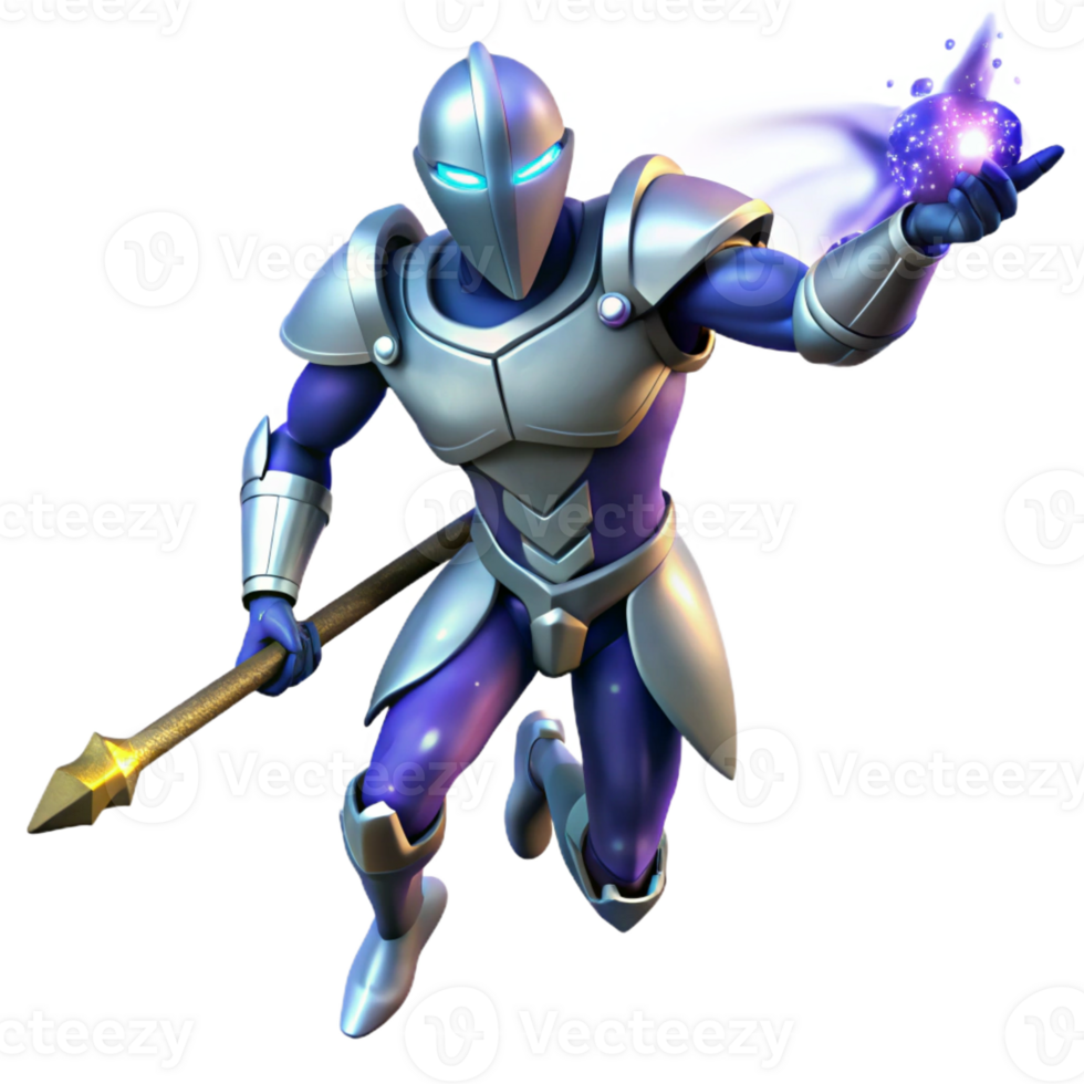 dramatic abstract 3D Render Knight Fantasy Art 4K png