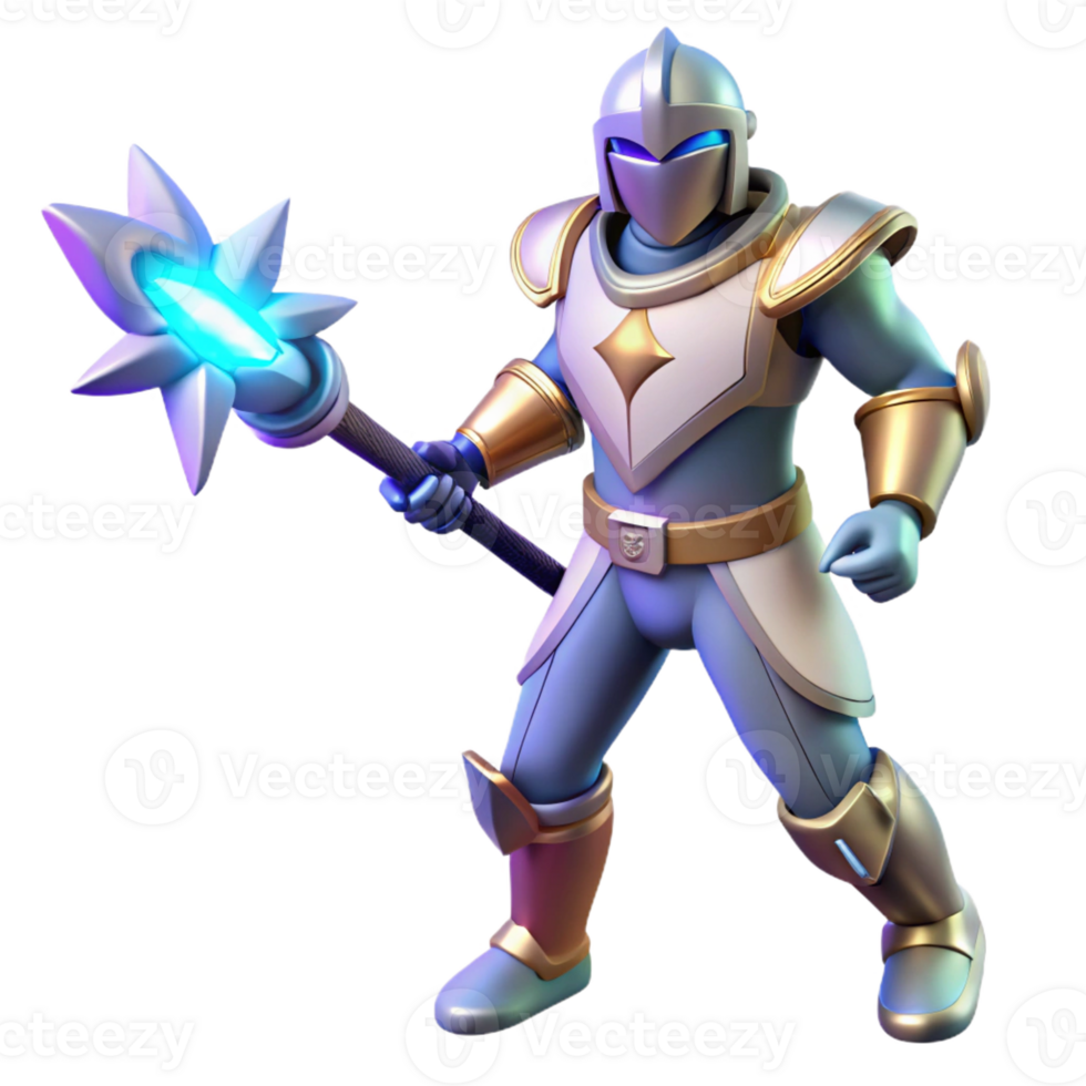 stunning modern 3D Render Knight Fantasy Warrior authentic png