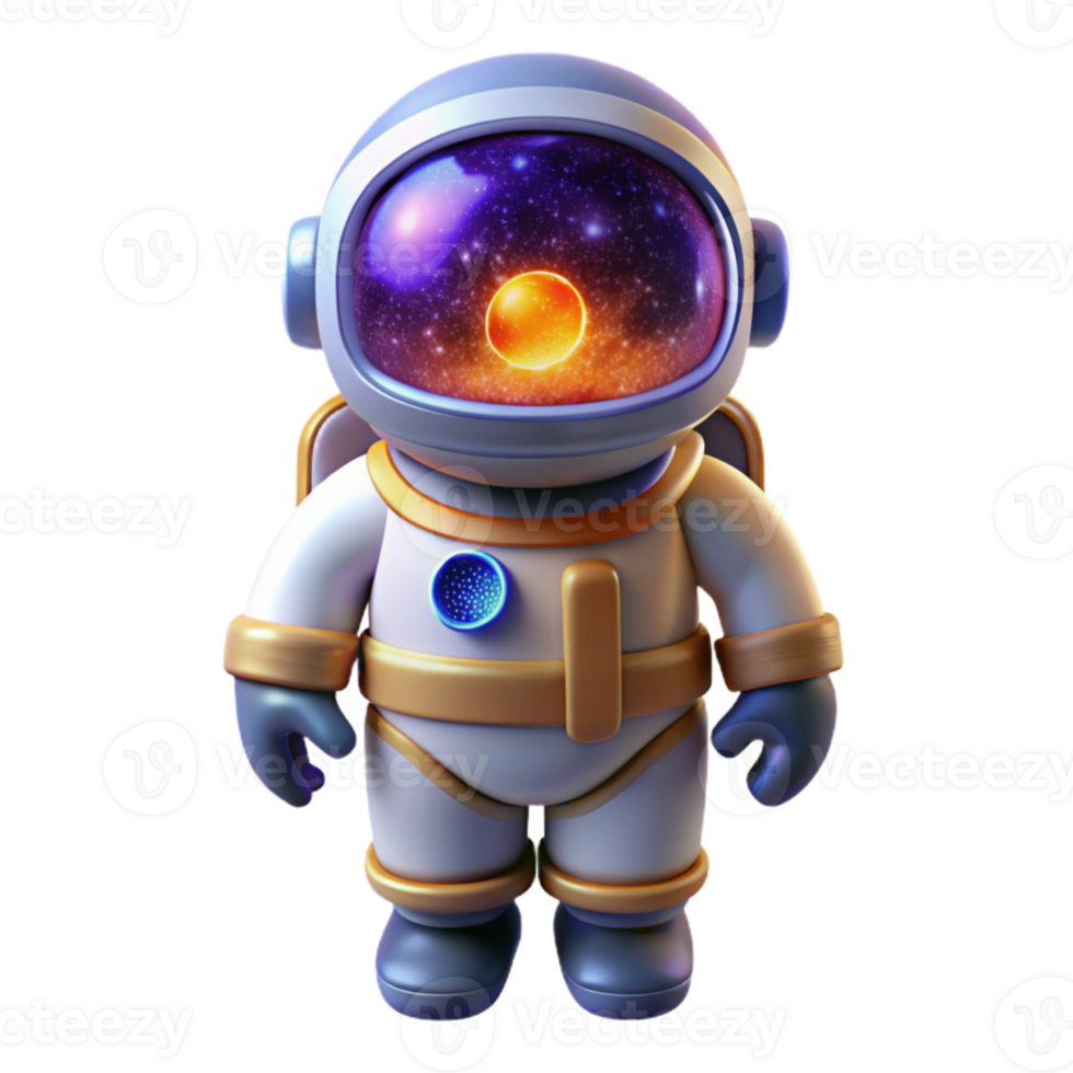 wonderful creative Cute Astronaut 3D Render professional png