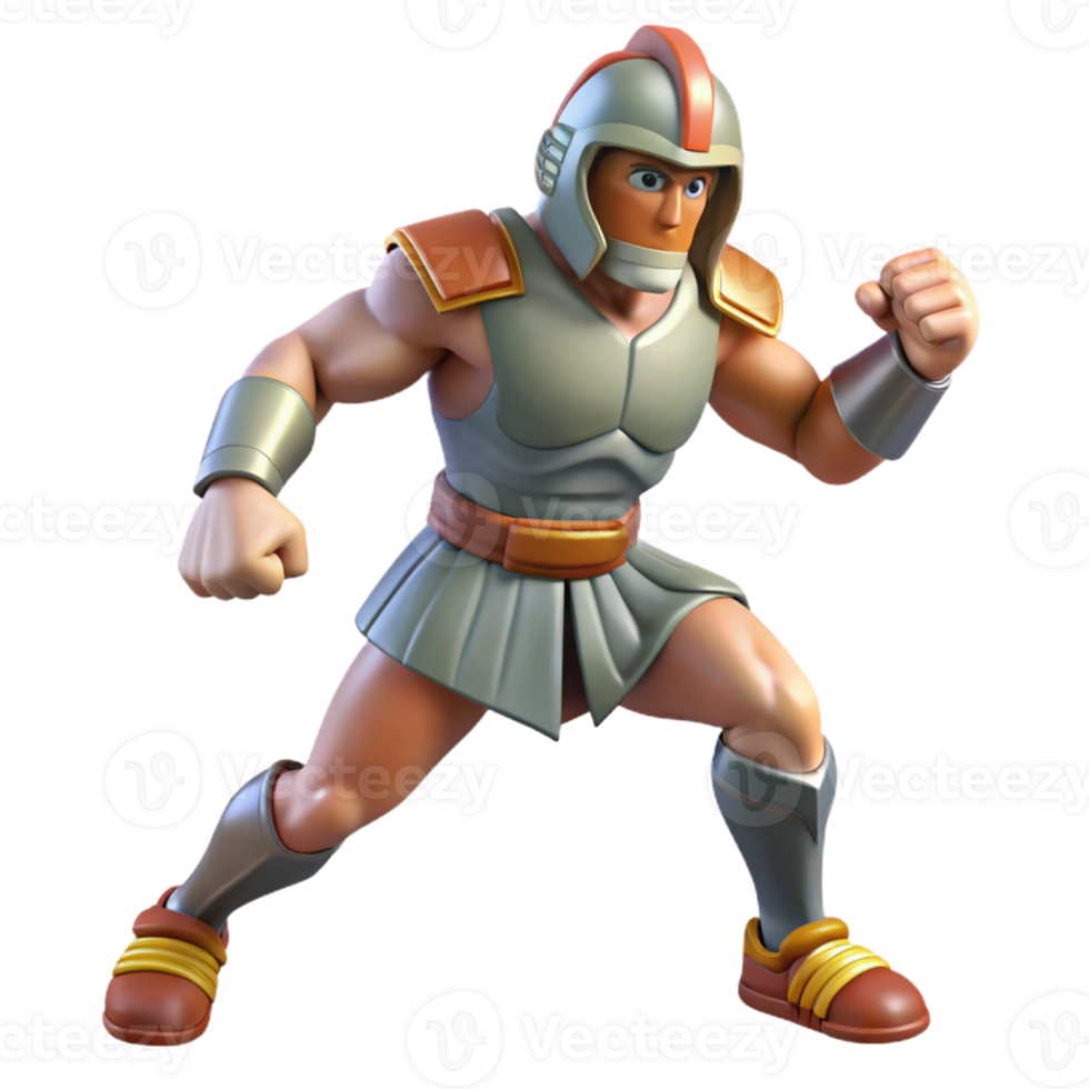 serene rustic 3D Render of a Mighty Warrior exclusive png