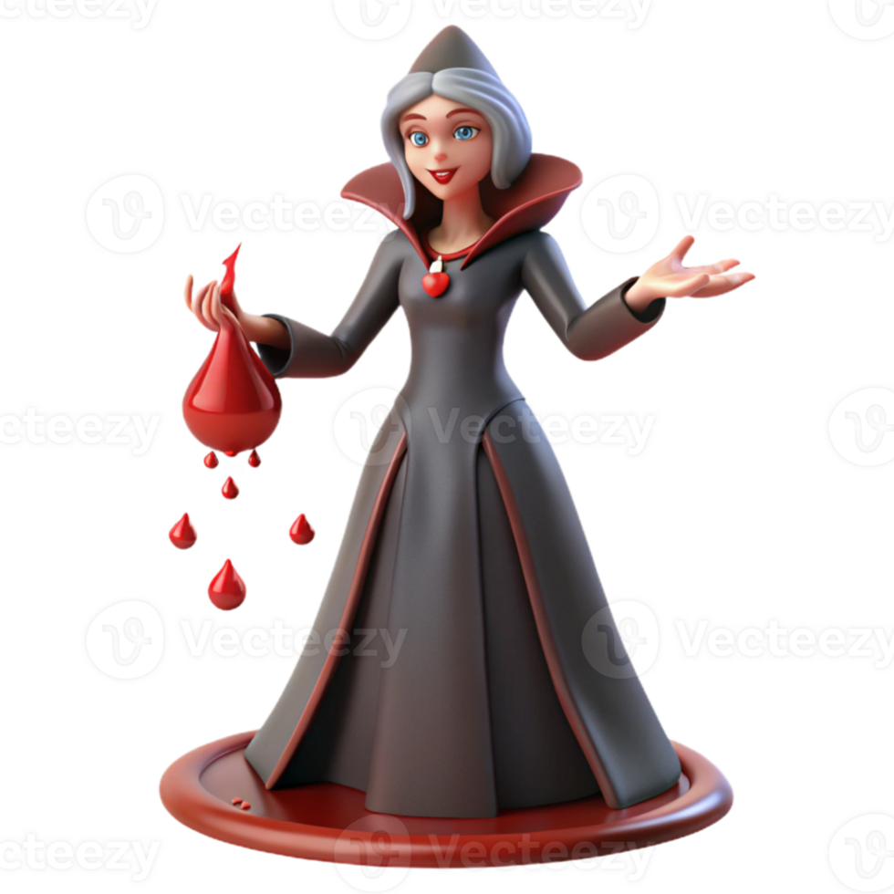 elegant rustic 3D Render of a Fantasy Queen Figure exclusive png