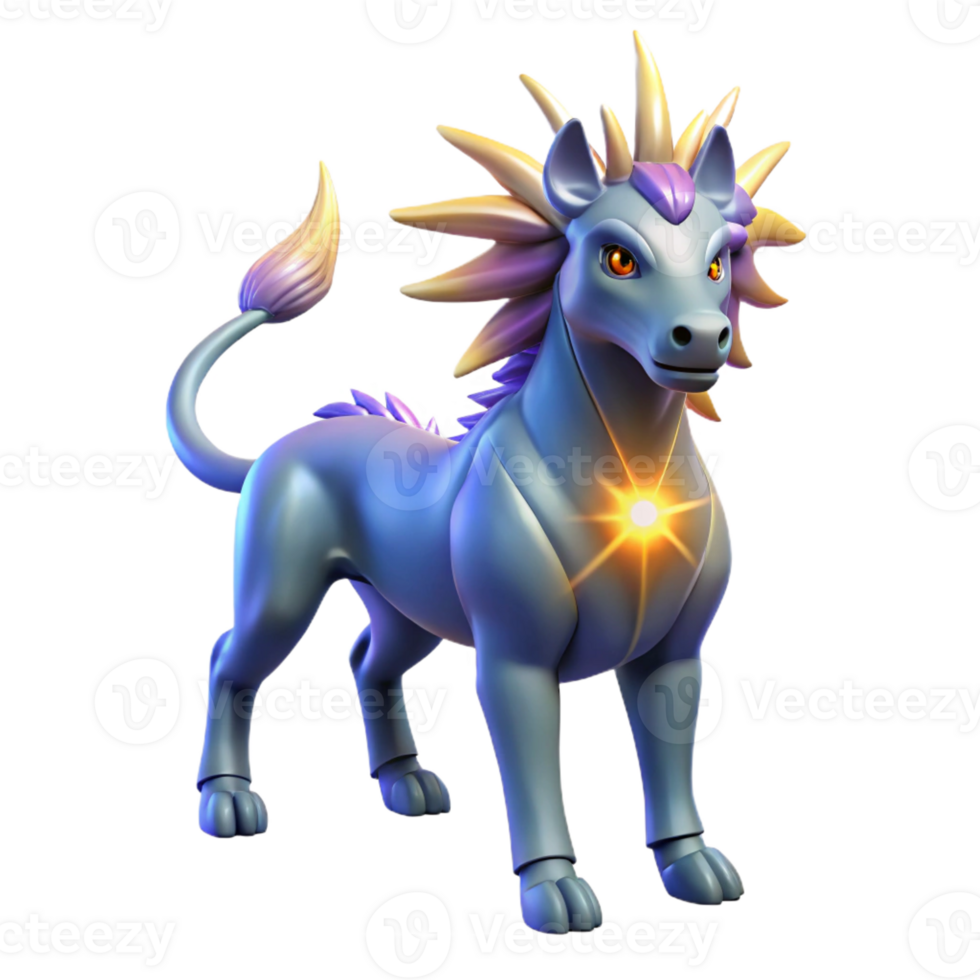 impressive abstract 3D Render of a Mythical Creature genuine png