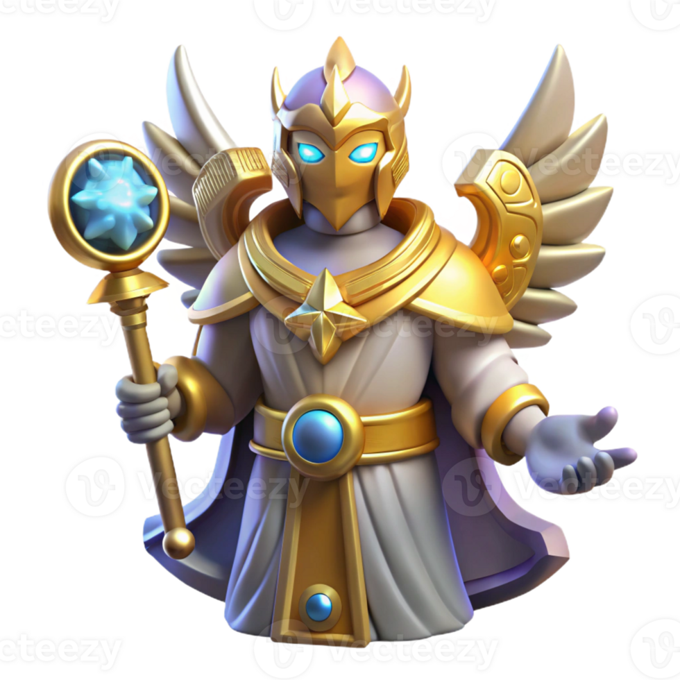 extraordinary abstract Angelic 3D Render, Celestial Being 4K png