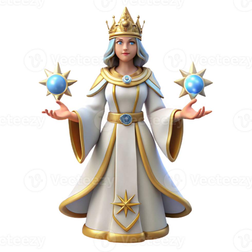 wonderful creative 3D Render of a Fantasy Queen high quality png