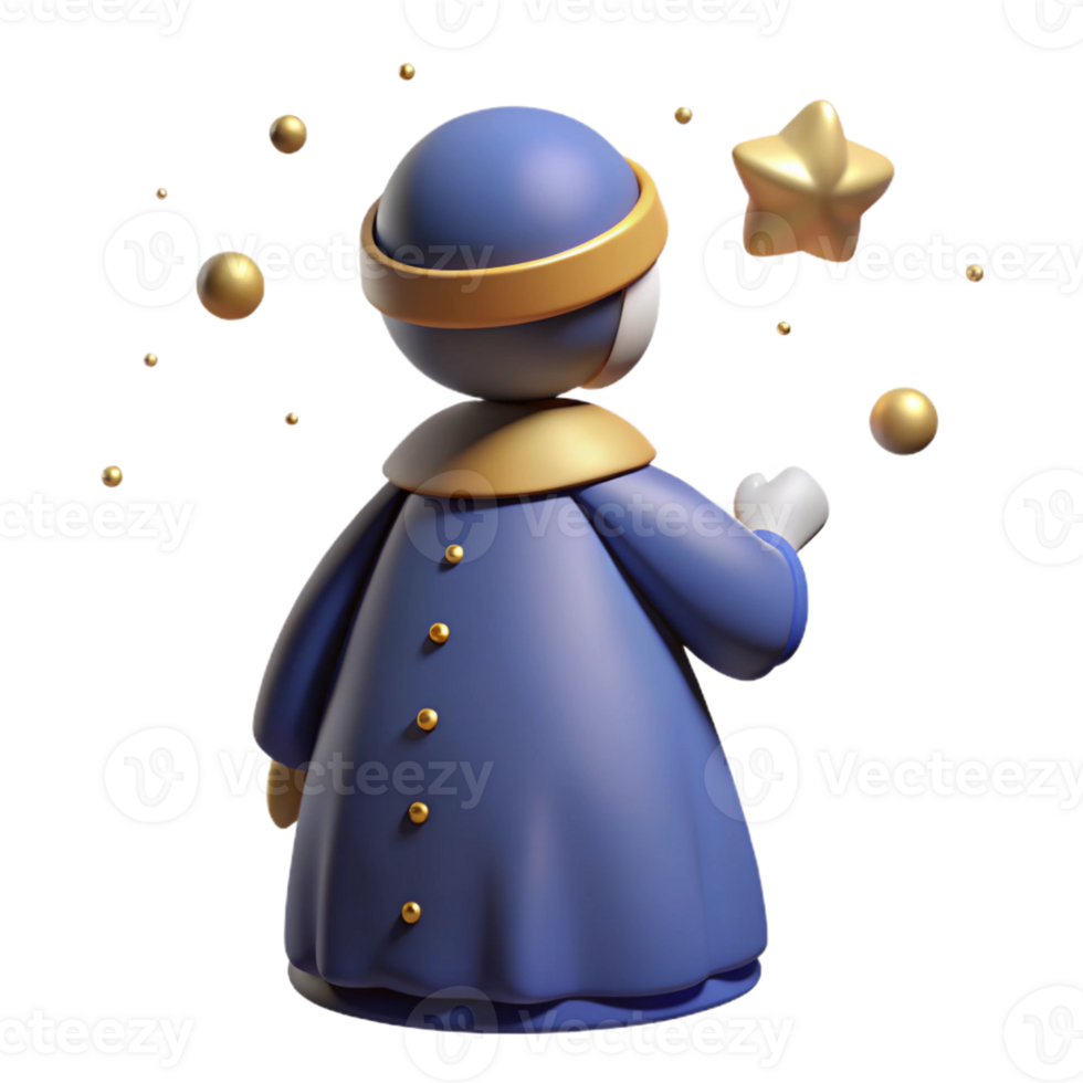beautiful classic 3D Render Stargazer Child exclusive png