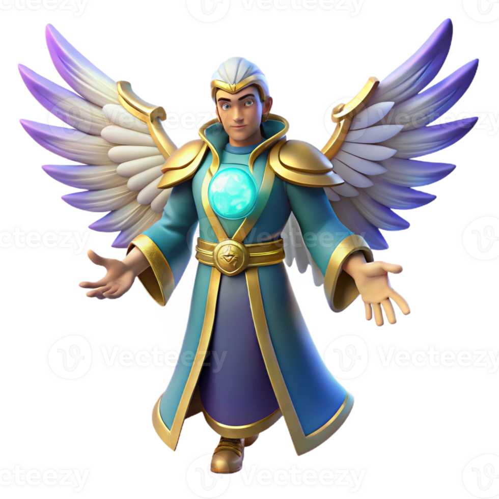 extraordinary creative Angelic 3D Render Celestial Being genuine png