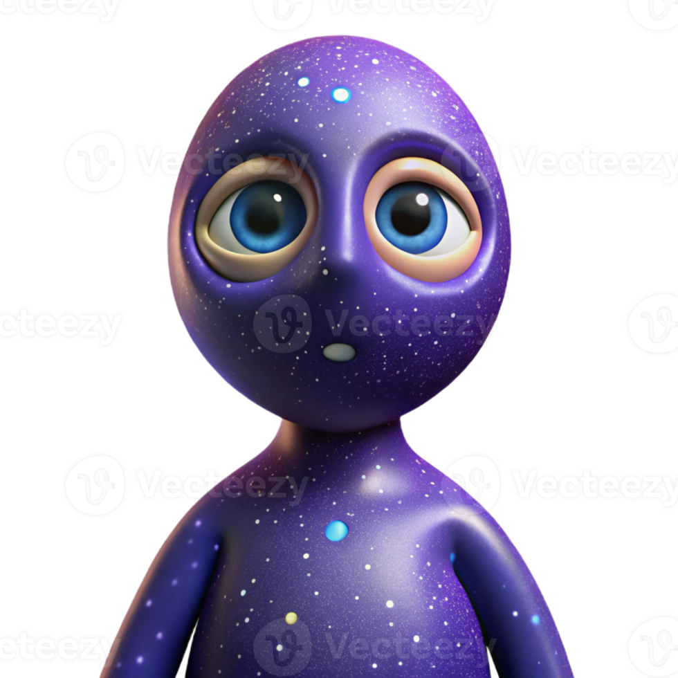 magnificent rustic 3D Render Curious Cosmic Being authentic png