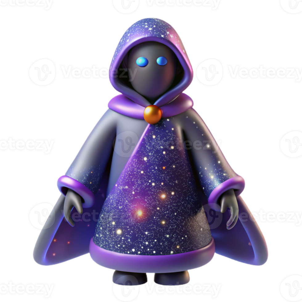 extraordinary classic 3D Render Cosmic Wizard genuine png