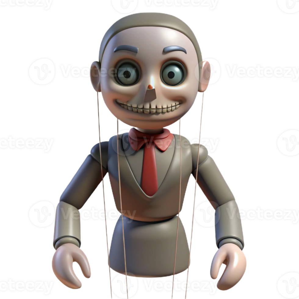 magnificent modern 3D Render of a Spooky Puppet professional png