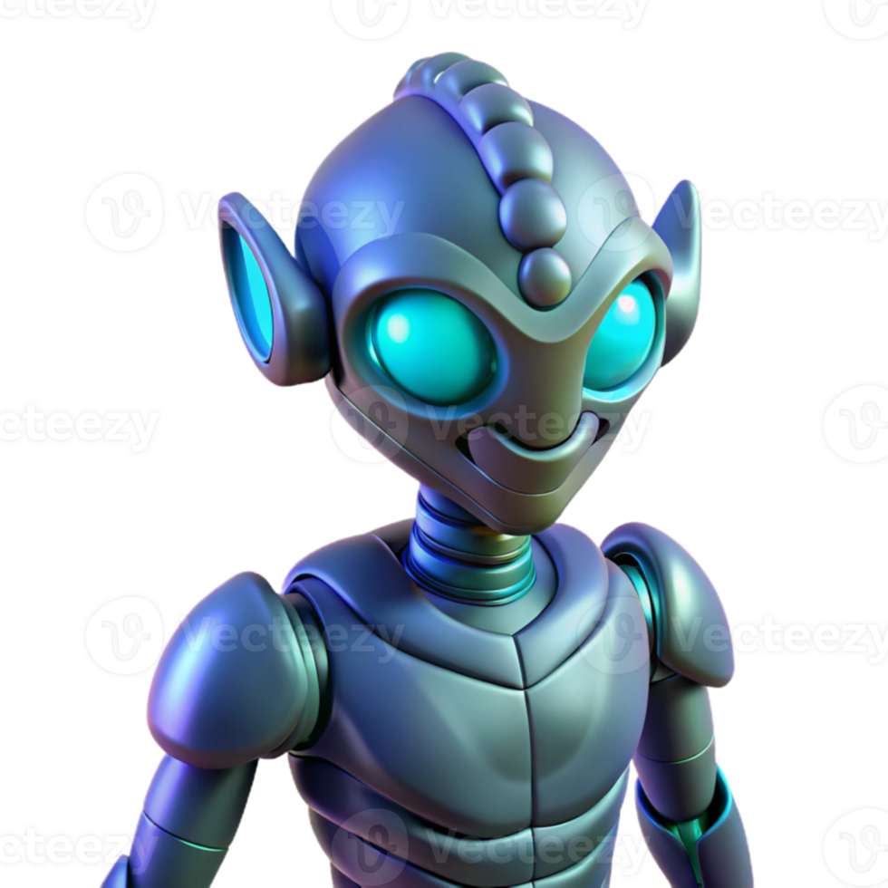 serene abstract Friendly Robot 3D Render exclusive png
