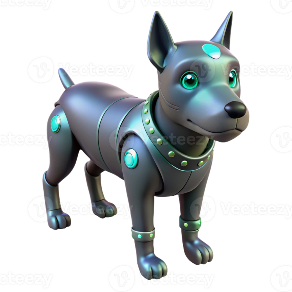 serene abstract 3D Render Robotic Dog Illustration original png