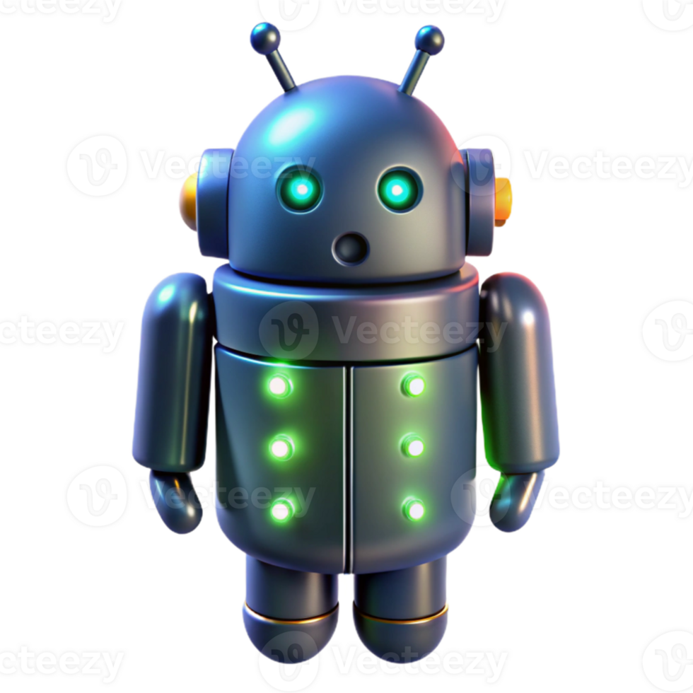 extraordinary artistic 3D Render of a Cute Robot Illustration professional png