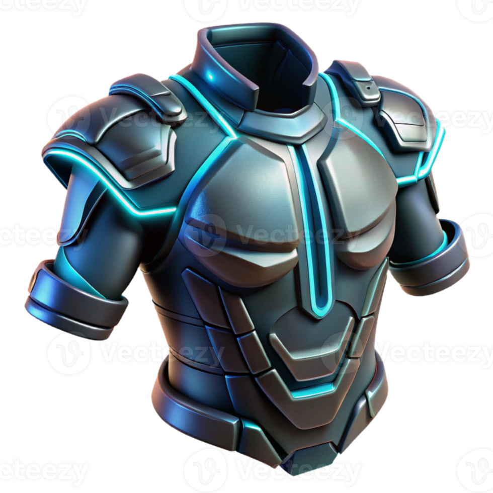 extraordinary abstract Futuristic 3D Render of Cybernetic Armor genuine png