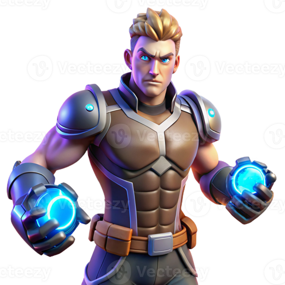 extraordinary classic Powerful 3D Render of Futuristic Hero exclusive png