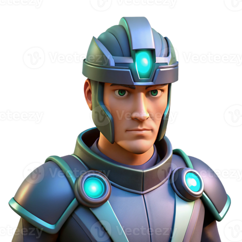 stunning abstract Futuristic Soldier 3D Render 4K png