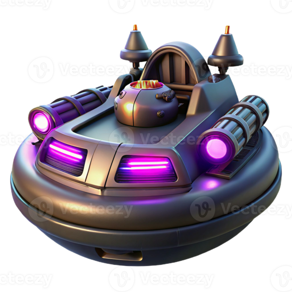 stunning traditional Futuristic Hovercraft 3D Render exclusive png