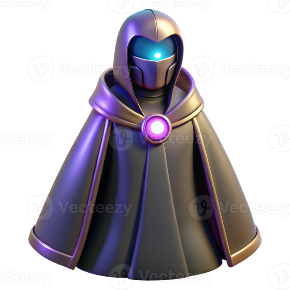 wonderful rustic Robotic Wizard 3D Render genuine png
