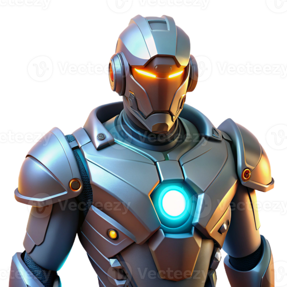 wonderful creative Cybernetic Armor 3D Render high quality png