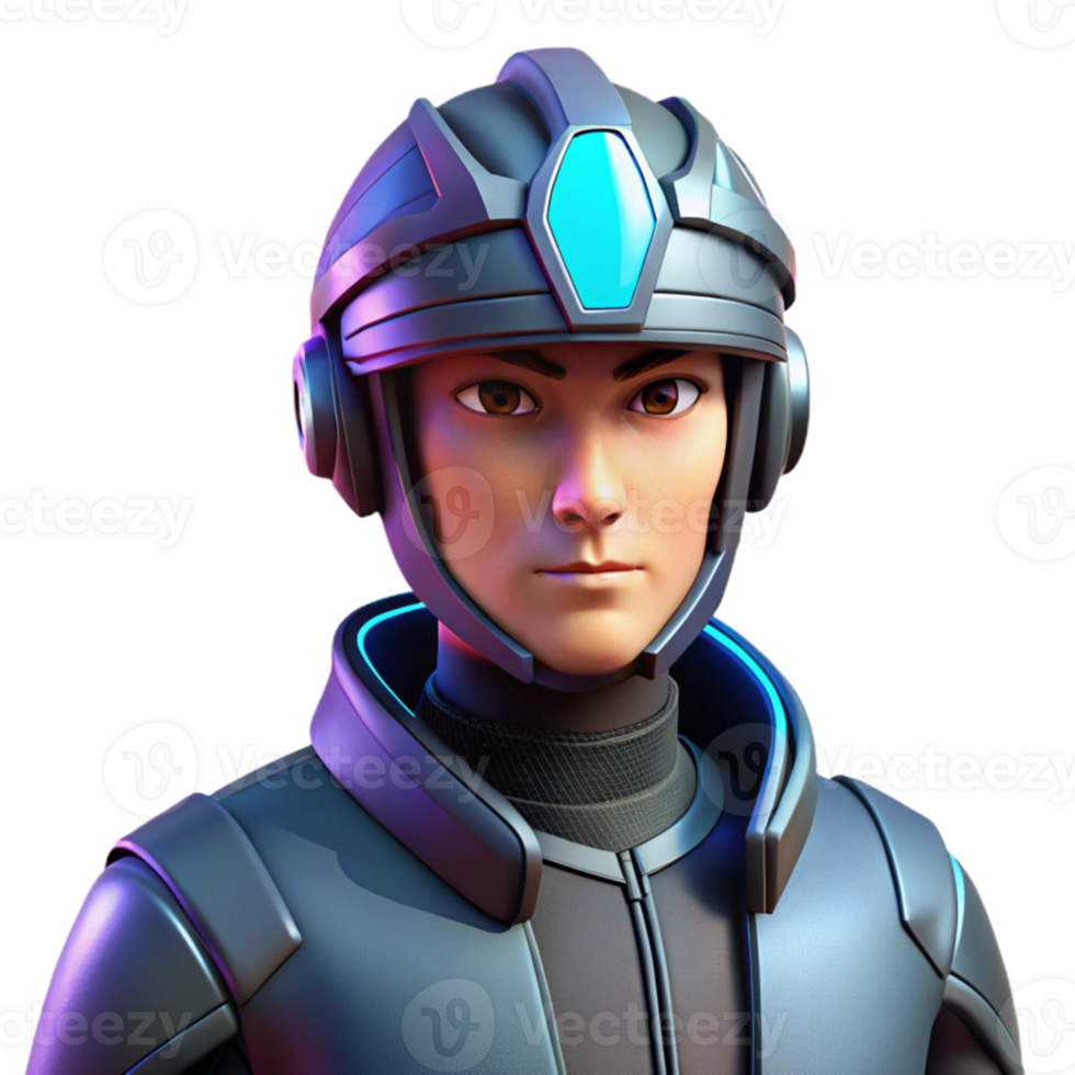wonderful minimalist Futuristic 3D Render of a Cyborg professional png