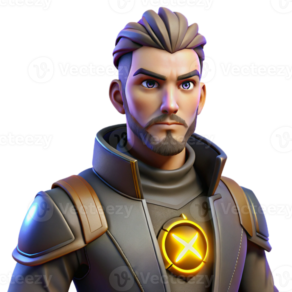 serene creative Stylized 3D Render of a Man professional png