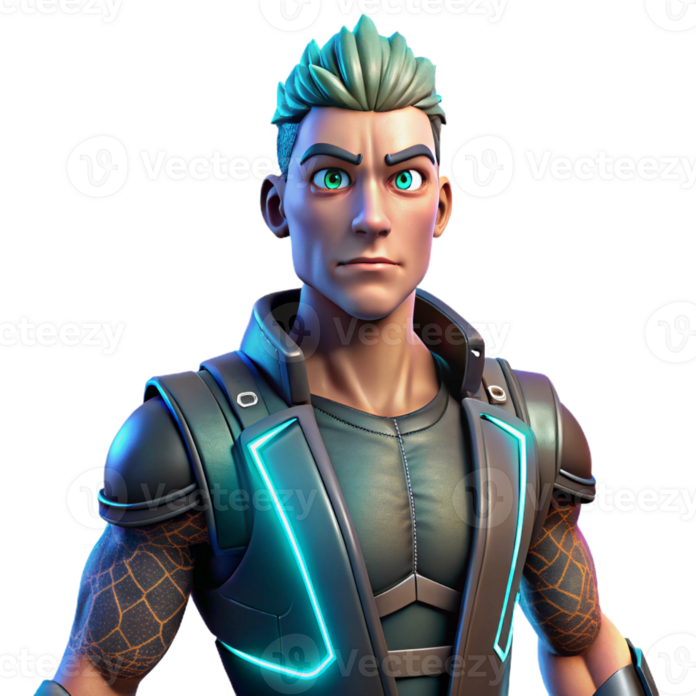 extraordinary rustic 3D Render Futuristic Male Character authentic png