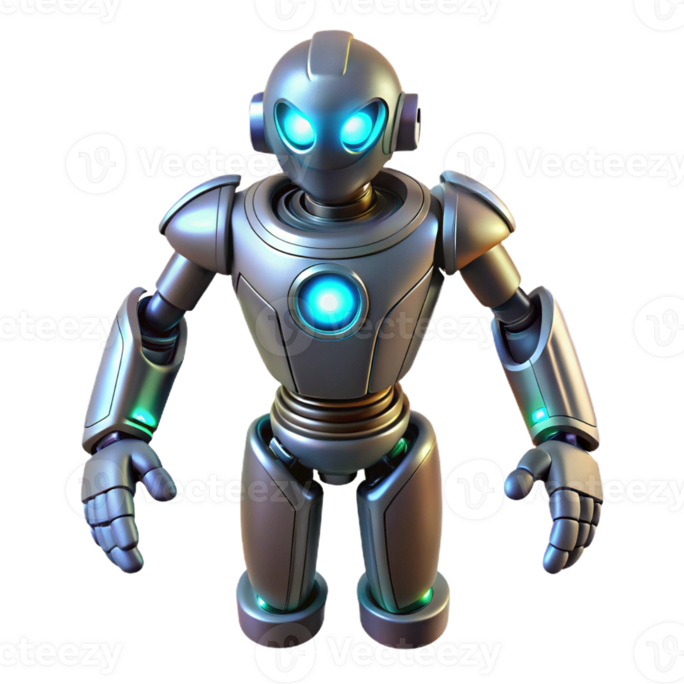 wonderful classic 3D Render of a Friendly Robot exclusive png