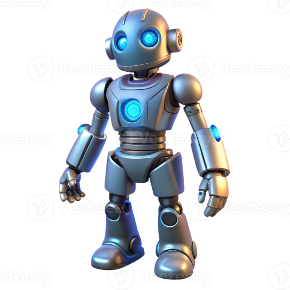 impressive classic 3D Render of a Cute Robot Illustration 4K png