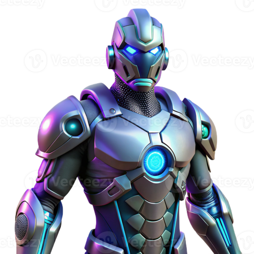 magnificent traditional Cybernetic Armor 3D Render genuine png