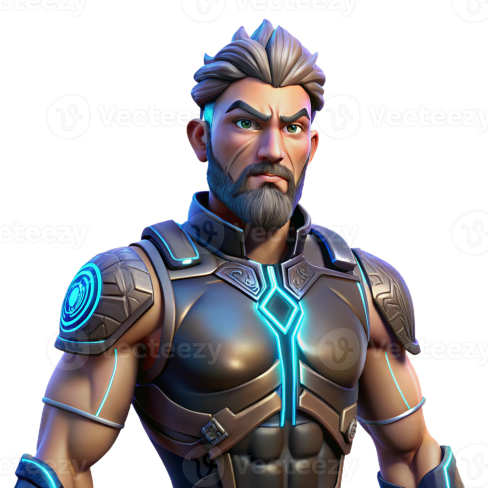 wonderful classic 3D Render of Futuristic Warrior authentic png