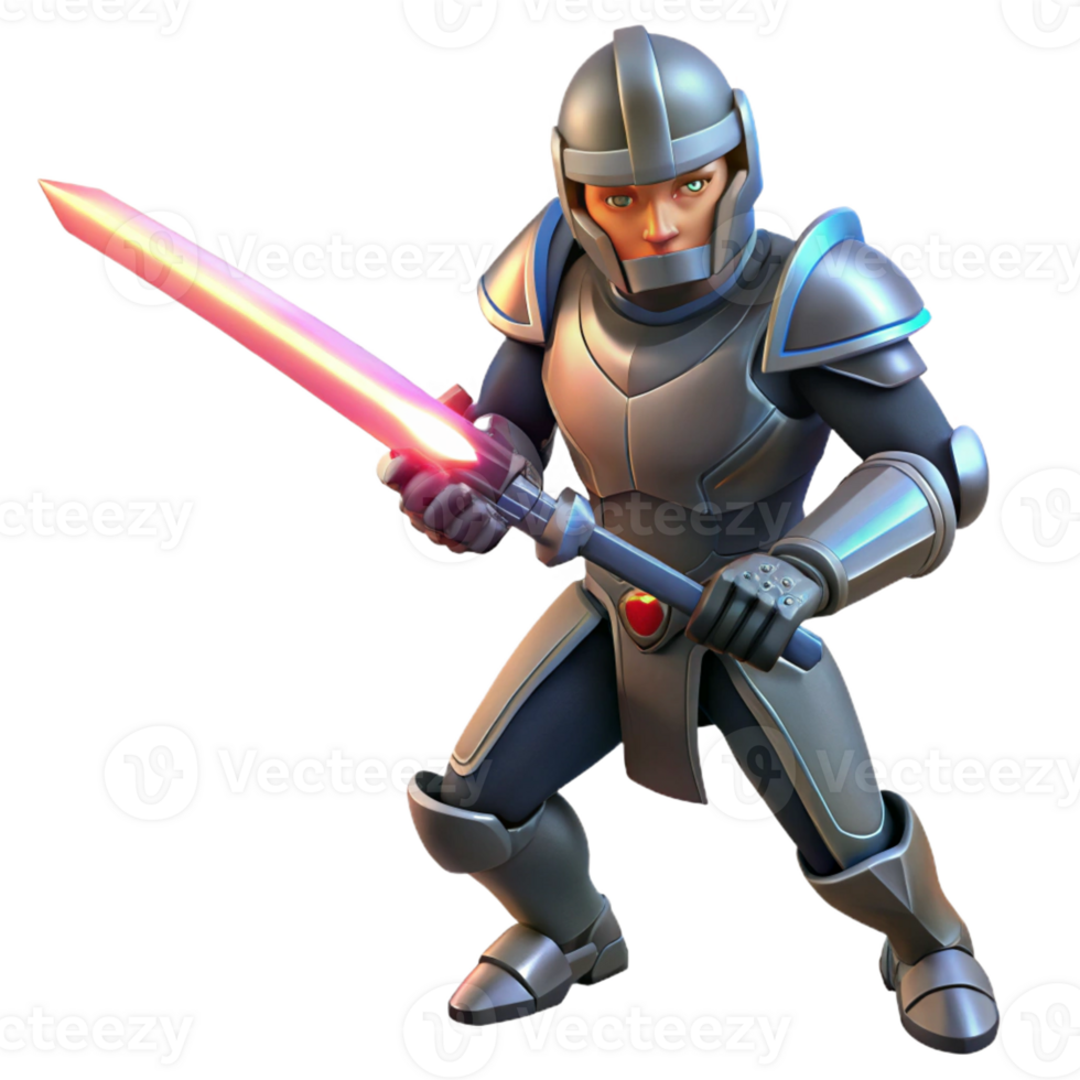 extraordinary vintage 3D Render Knight Fantasy Warrior Game Asset detailed png