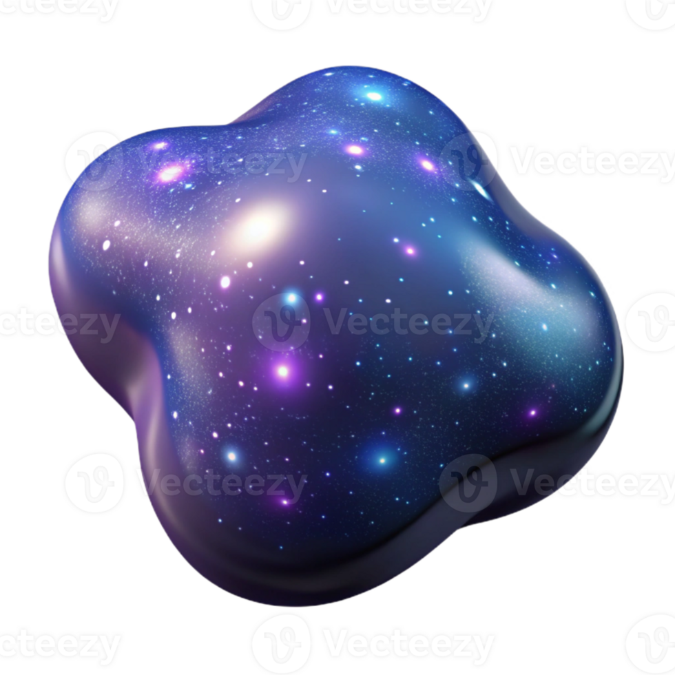 wonderful traditional Cosmic Blob 3D Render high resolution png