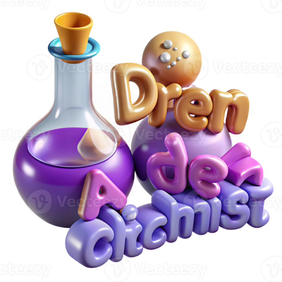 stunning modern 3D Alchemist Potion Illustration authentic png