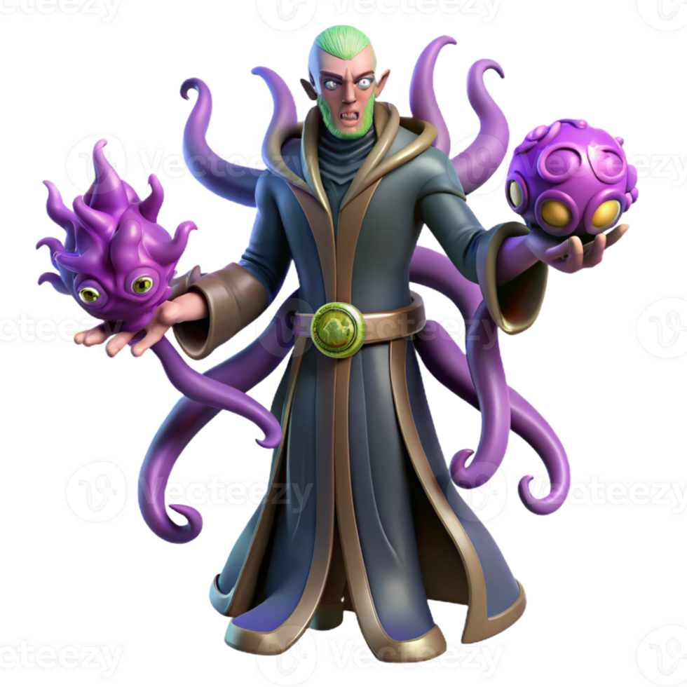 impressive creative 3D Render of a Fantasy Wizard exclusive png