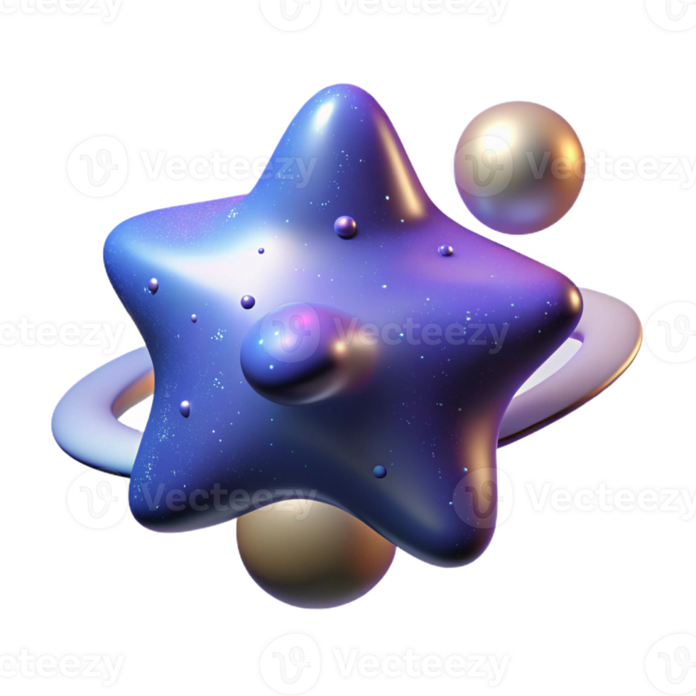impressive creative 3D Render Abstract Star Galaxy Background premium png