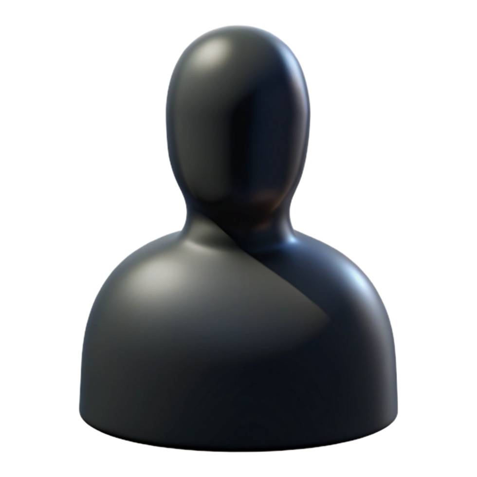 stunning modern Generic User Icon 3D Model of an Anonymous Avatar authentic png
