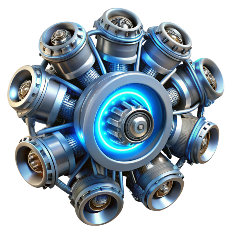 elegant rustic Futuristic Engine Design Advanced Radial Turbine Technology genuine png