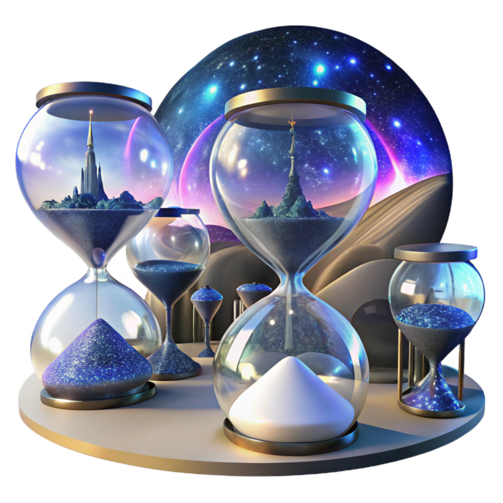impressive creative Cosmic Sands Time, Space, and Architectural Wonders 4K png