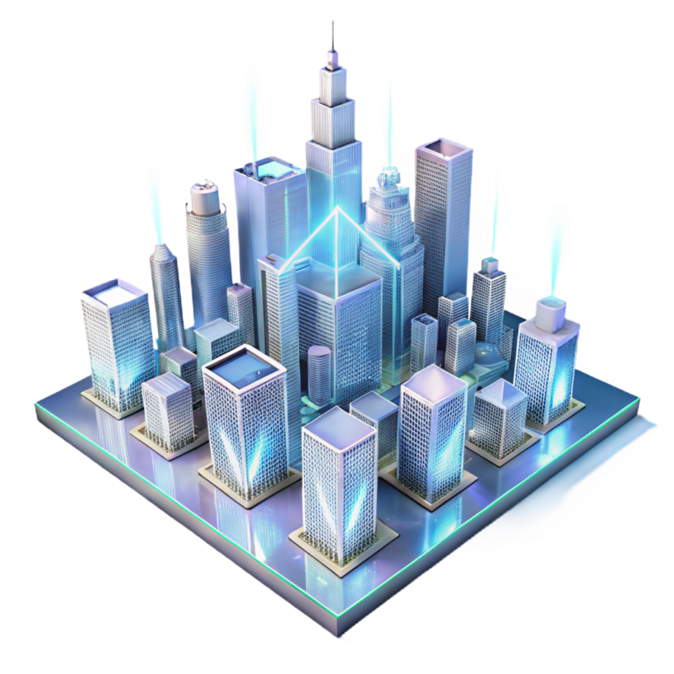 extraordinary artistic Smart City Future Urban Development, Digital Infrastructure, Sustainable Living, Advanced Technology premium png