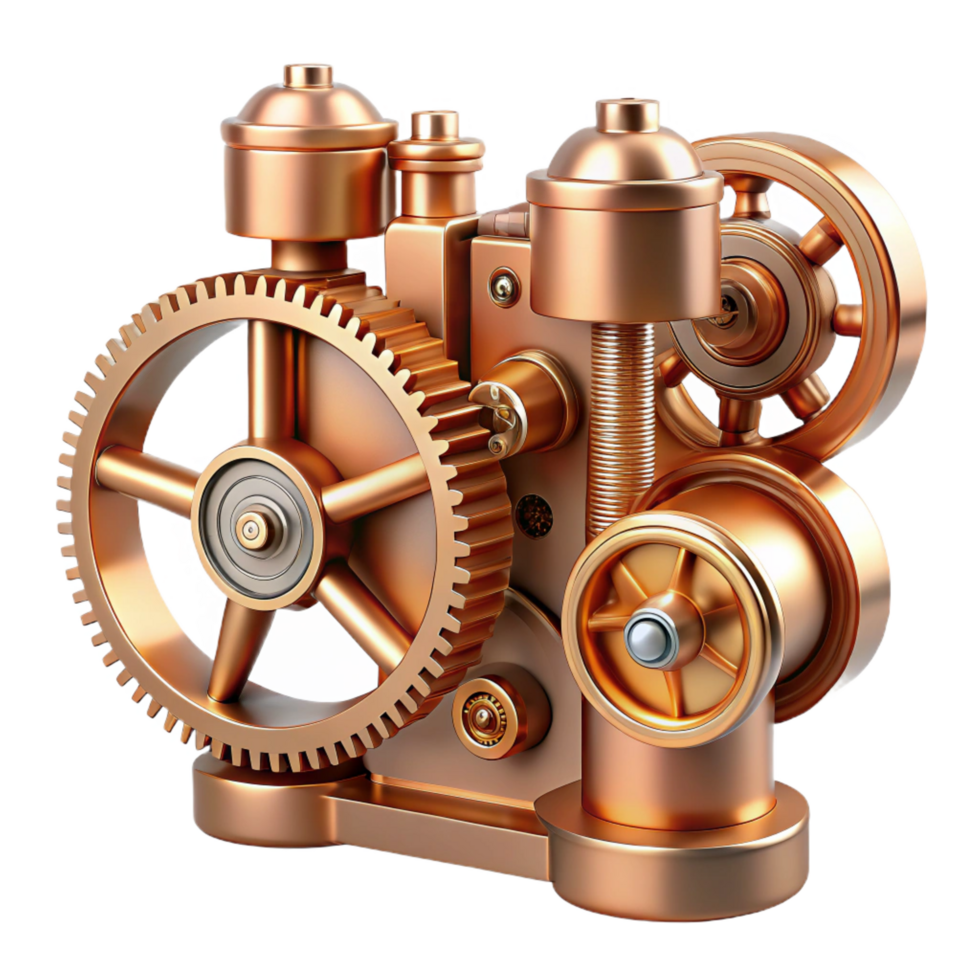 extraordinary rustic Steampunk Gear Mechanism Intricate Bronze Cogs and Wheels high quality png