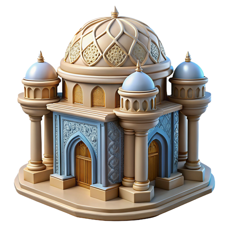 elegant classic Islamic Architecture Dome, Minarets, and Intricate Design professional png