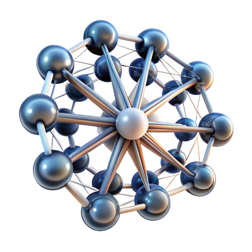 impressive modern Molecular Structure Atoms, Bonds, and 3D Model high quality png
