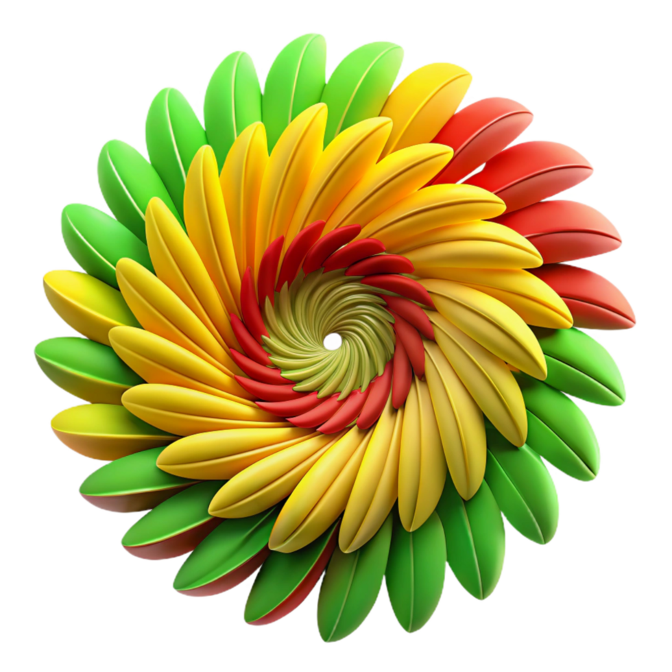 dramatic modern Abstract Colorful Swirl Flower Design exclusive png