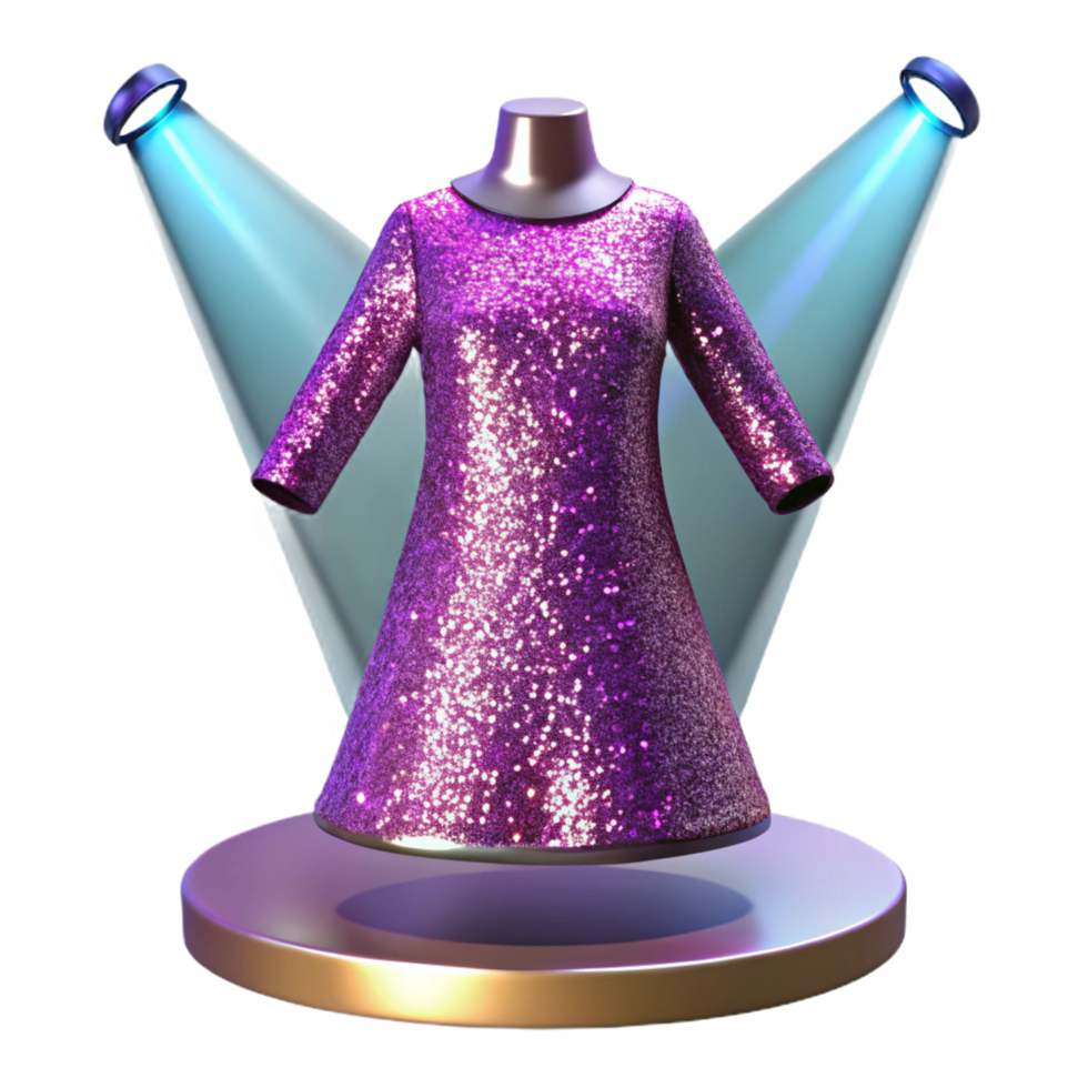 Sparkling Purple Sequin Dress Festive, Glamorous, and Elegant png