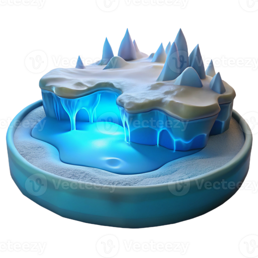 dramatic abstract Icy Peaks 3D Render exclusive png