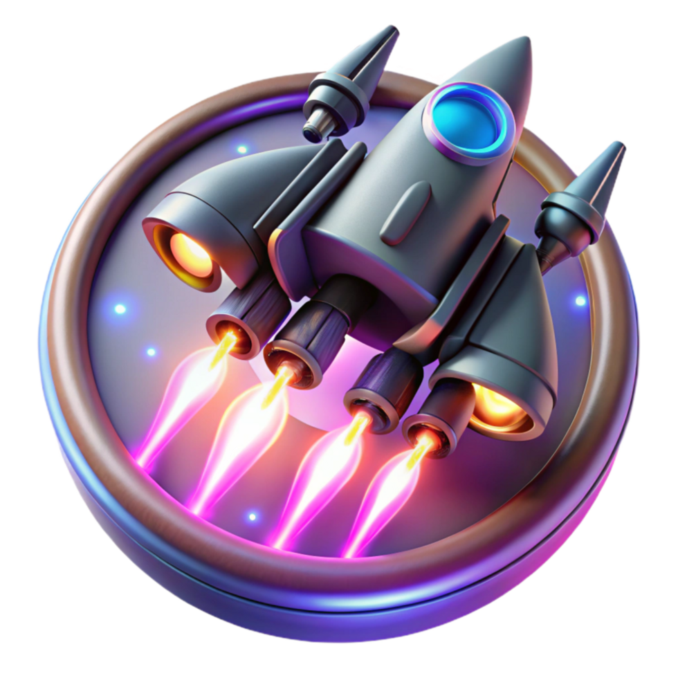 elegant abstract Space Rocket Launch Fast, Futuristic Flight exclusive png
