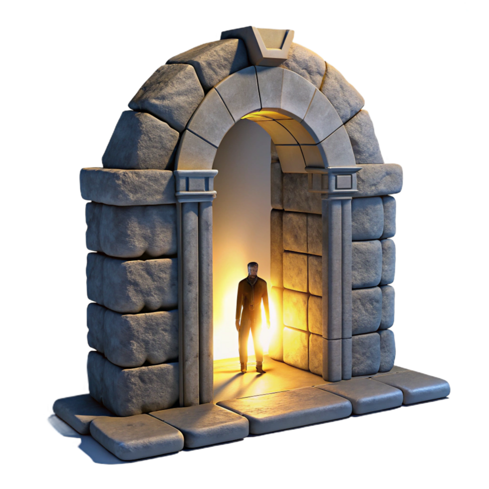 magnificent creative Stone Archway Journey to the Light original png