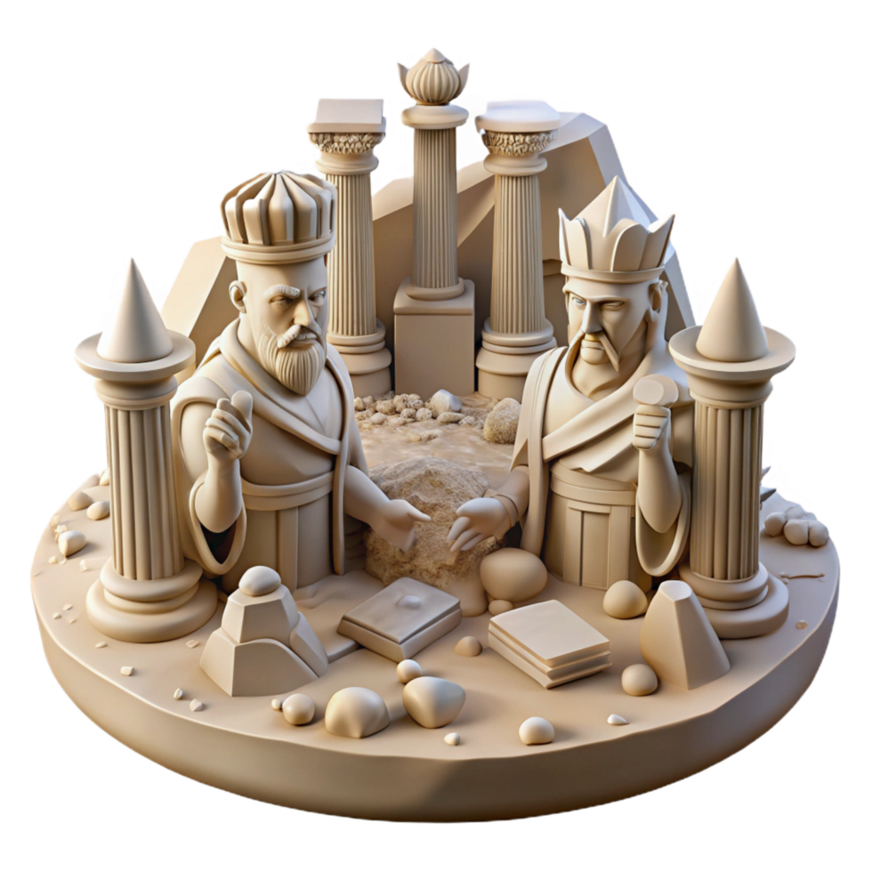 impressive artistic Ancient Kings Ruins A 3D Render authentic png