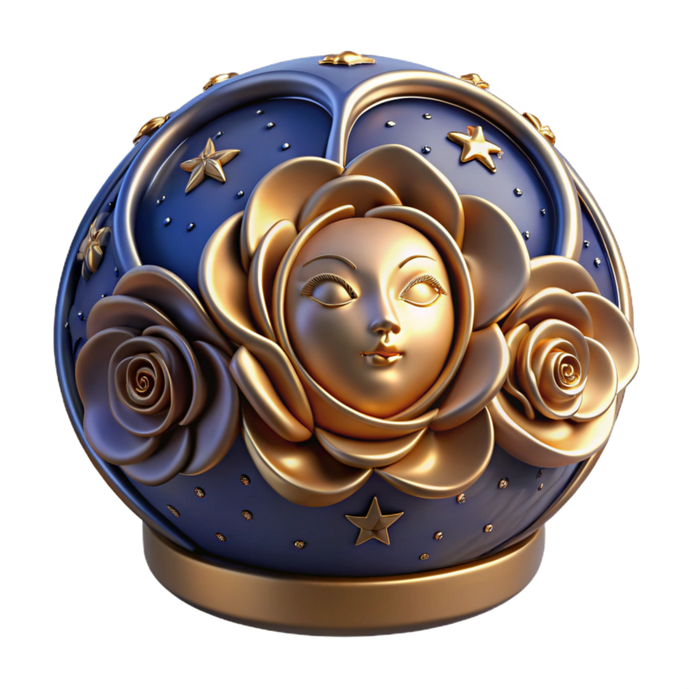 atemberaubend rustikal himmlisch Kugel Gold Rosen, Mond, und Sterne ... atemberaubend rustikal himmlisch Kugel Gold Rosen, Mond, und Sterne ...