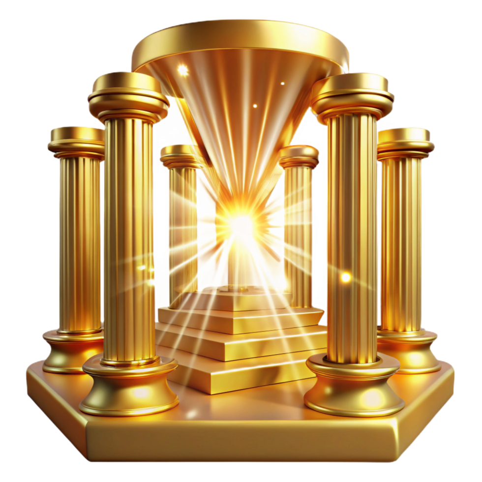 wonderful classic Golden Temple Radiant Light and Sacred Steps premium png